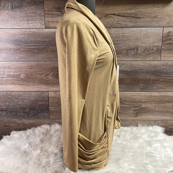 Josephine Studio Gold Sparkly Cardigan Jacket, Size Petite Extra Small - Picture 2 of 8